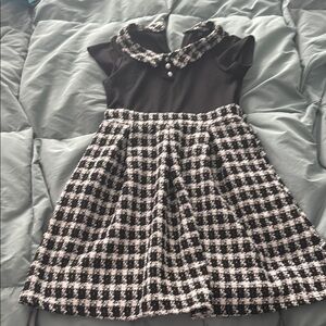 Chic Black and White Kids Dress
